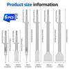 6Pcs 140/250mm SDS Plus Chisel 40CR Alloy Steel SDS Plus Tile Chisel Efficient Tile Removal Tool for Concrete Stone and Masonry