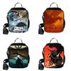 3D Godzilla Isolierte Lunchtasche für Kinder mit großem Fassungsvermögen und verstellbarem Riemen
