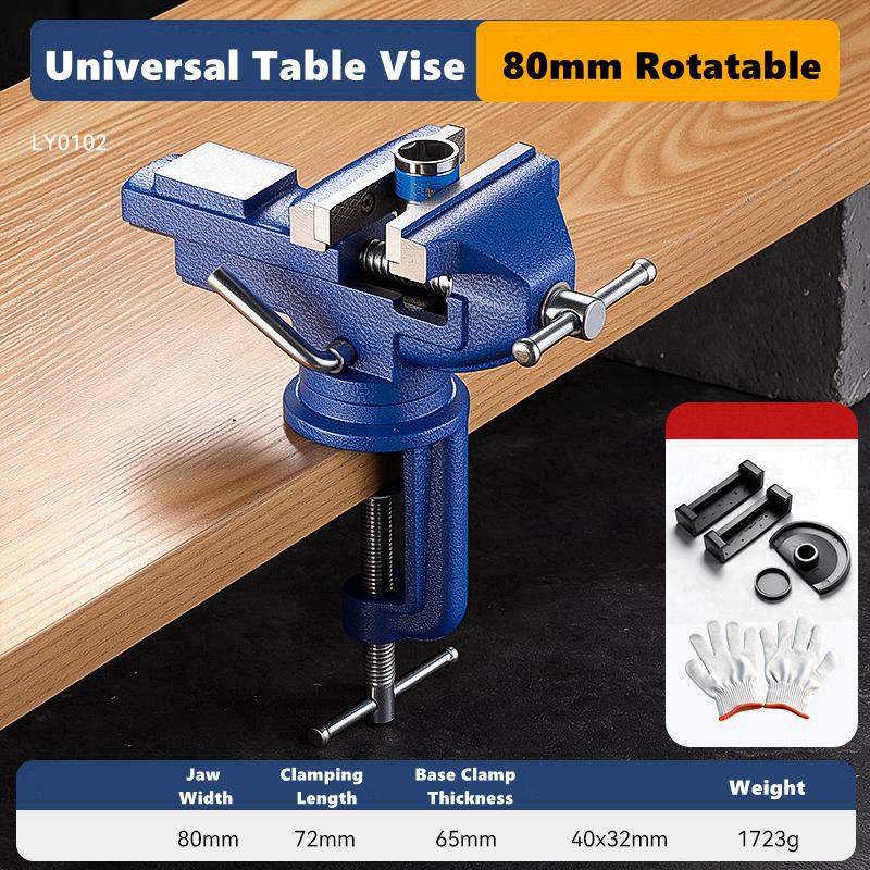 Professioneller Tischschraubstock, 360° drehbar, Werkstück-Klemmstock, Vielseitig einsetzbar, Robuste Konstruktion für Holzbearbeitung, Metallbearbeitung