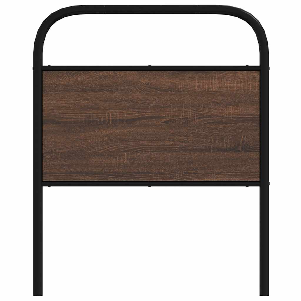 Replacement Headboard Brown Oak Effect 80 cm Steel and Wood Based Material