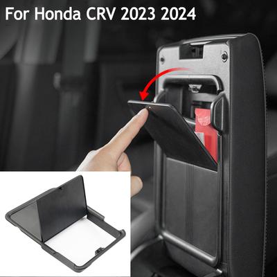 For Honda CRV CR-V 2024 Car Armrest Hidden Storage Box One Touch Center Console Organizer Tray Car Interior Accessories