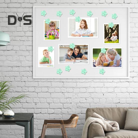 20 Pcs Star Glitter Push Pins Thumb Tacks with Storage Box Sparkly Push Pins for Bulletin Board Corkboard Photo Wall Office or Home