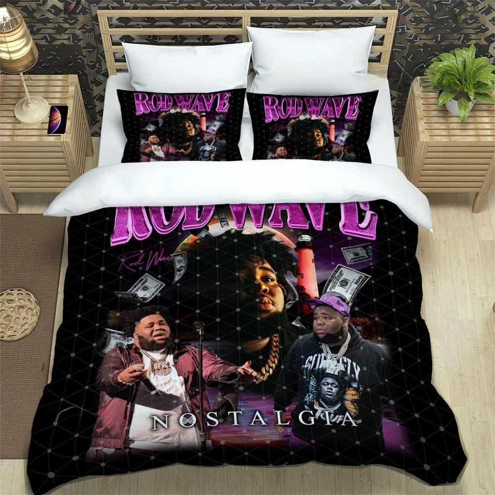 Popular Music Rod Wave Print Bedding Sets exquisite bed supplies set duvet cover comforter set bedding set luxury birthday gift