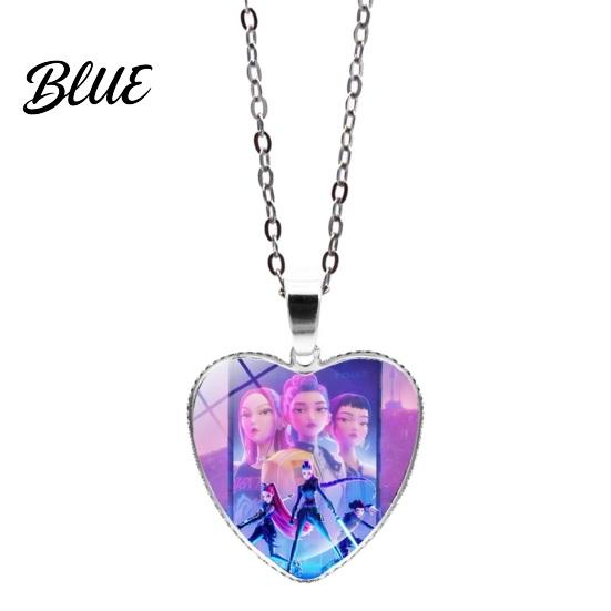 Cute Heart Pendant Korean Pop Hunters Necklace Anime Merchandise Skin-friendly