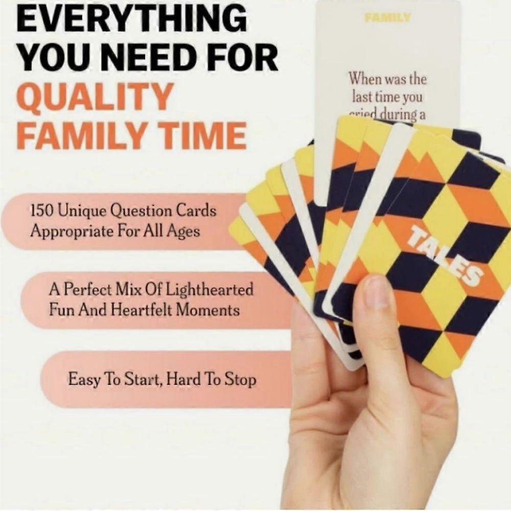 150 Conversation Starter Cards Family Edition for Family Gathering Party Travel Card Game