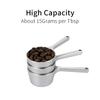 watchget Coffee Measuring Spoon, Straight Coffee Measuring Scoop, Canister Measuring Scoop, Approx. 15g Coffee Beans, Metal Scoop with Short Handle,