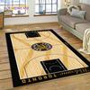 Tappeto Personalizzato 3D Campo da Basket Americano Squadra per Decorazione Soggiorno Camera da Letto, Decorazione Antiscivolo per Divano Zerbino Regalo