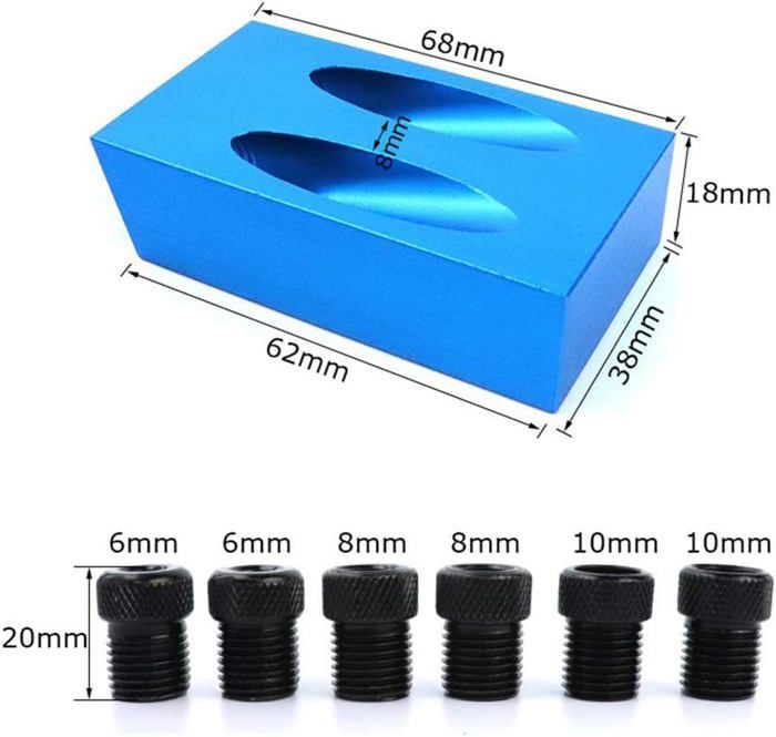 Drilling Jig - CZYDDD - 14 Pieces - Carbon Steel - Aluminum - 15 Degree Angle