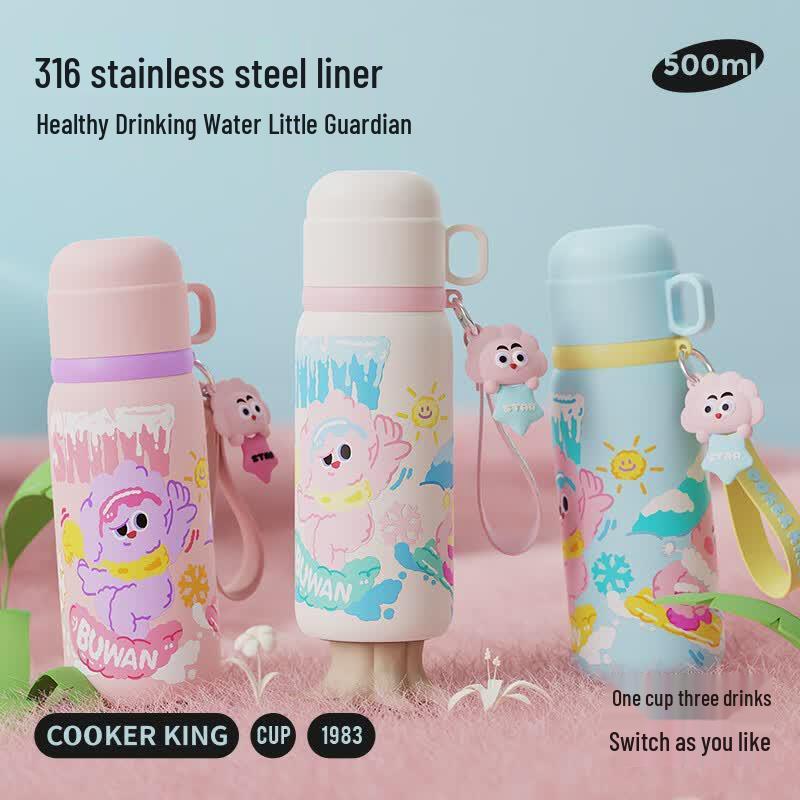 COOKER KING 500ml Star Dual-Drink Insulated Straw Cup