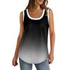 Womens Tank Top U Neck Basic  Casual Flowy Summer Sleeveless Deep Side Cut Print Tops For Women