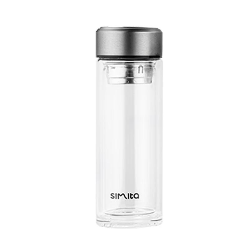 Simita Double-Layer Borosilicate Glass Tea Travel Mug