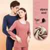 Men's & Women's Plus Size Fleece-Lined Winter Camel Wool Thermal Underwear Set