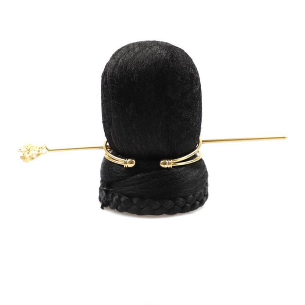 Hanfu Hairpin Hanfu Wig for Men Chinese Style Fake Hair Bun Ancient Style Hair Crown  Ming Dynasty