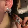 Luxury Wings Angels Imitation Pearl Stud Earrings For Women Temperament Personality Shining Crystal Earrings Party Jewelry Gifts