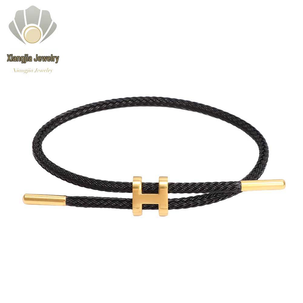 

Регулируемый браслет из нержавеющей стали с I-образной застежкой из троса - Водонепроницаемое и потостойкое украшение для рук