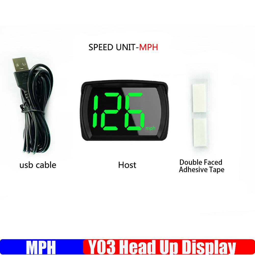 Smart GPS Speedometer Car HUD KMH MPH Digital Y03 Head Up Display Big Font Speed Meter KMH for All Car Truck Plug and Play Auto
