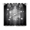 Merry Christmas Curtains Festival Home Interior Set Double Layer Windows Suitable Bedroom Light Blocking Made Of Polyester Decor Window Treatment