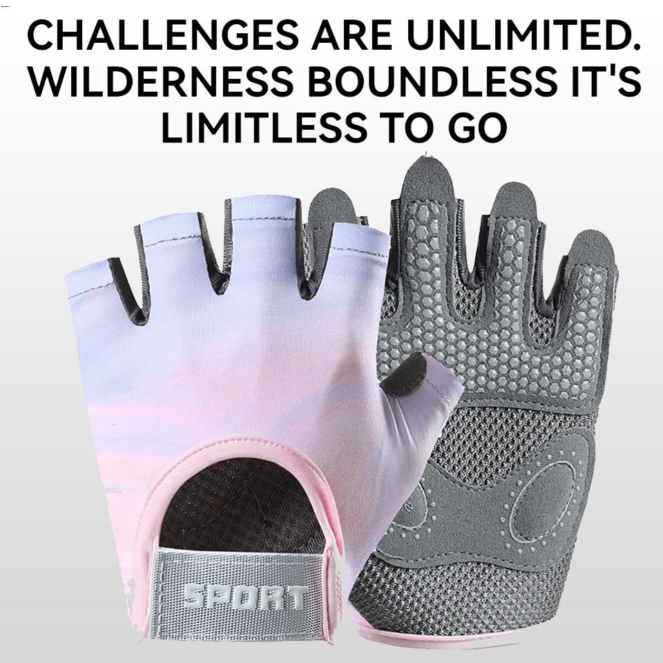 Gobygo 1Pair Thin Fitness Gloves Breathable Anti-Slip Anti-Callus Half-Finger Equipment Training Yoga Outdoors Cycling Men Women