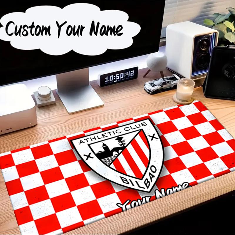 Custom Name Mouse Pad Athletic Club Bilbao Crest Mouse Pad Desk Mat, Non-Slip Rubber Backer Pad For Computer Notebook Gaming Mouse Pad Birthday Gift