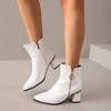 Spot Thick Heel Short Boots Women's Fashion Patent Leather Square Head High Heel Women's Boots Single Boots 2025 New Martin Boots Women's Shoes
