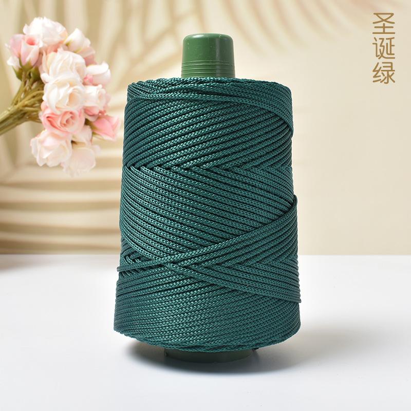 Light-Weight Ice Silk Yarn for Summer DIY Hand-Woven Sun Hat Bag Shoes Cushion Craft Rope Hollow Wool Crocheting Cushion