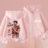Kids Lamine Yamal Zip Up Hoodie, Boys Football Star Portrait Graphic Front Back Print Hooded Jacket, Casual Sports Sweatshirt