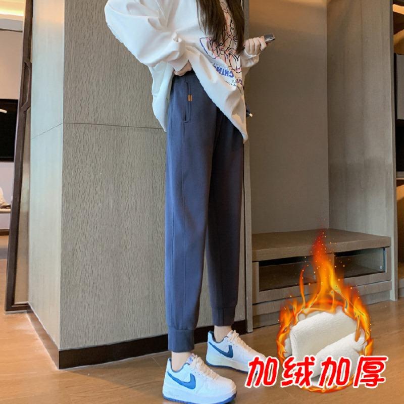 Maternity pants autumn and winter sweatpants winter velvet thickened sweatpants Harlan leggings women's sweatpants