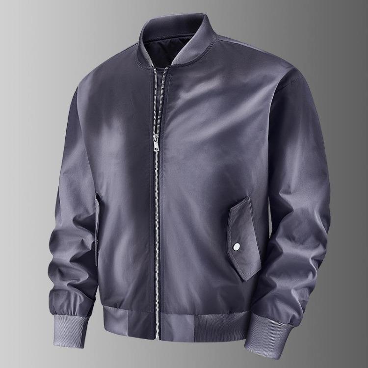 Baseball Jersey Bomber Jacket for Spring and Autumn Plus Size M чёрный