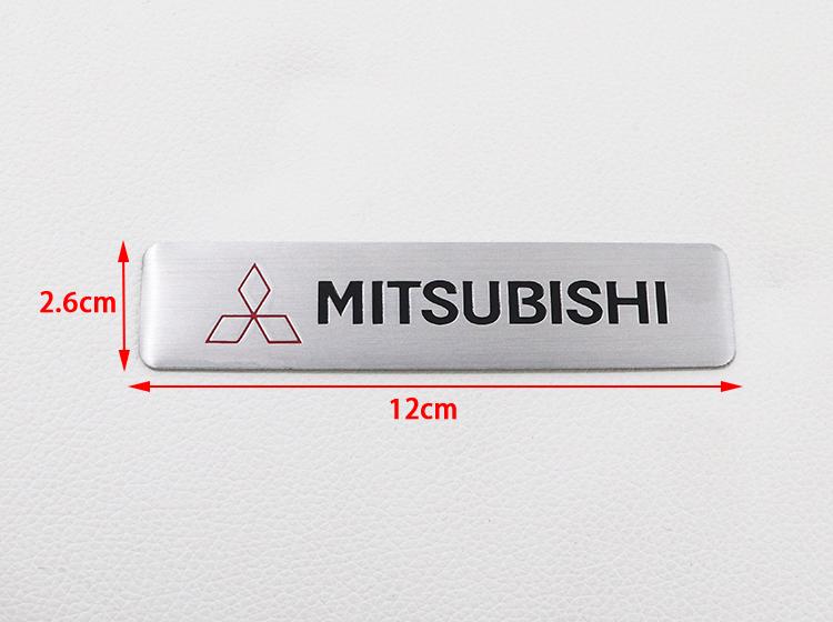 1 pz 3D Mitsubishi Logo Auto Adesivo in Alluminio Parafango Laterale Paraurti Posteriore Portellone Posteriore Adesivo Baule Adesivo Emblema Accessori Styling