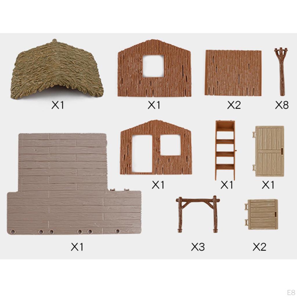 DIY Miniatures Simulation Houses for Micro Landscape Yard Building Model Table
