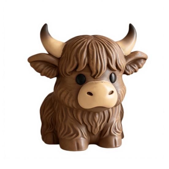 Highland Cow Pen Holder Organizer for Multifunctional Desk Pens