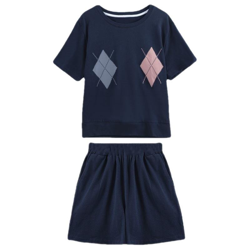 Sports Suit for Women, Summer Shorts, Casual Large Size, Loose, Slim, Fashionable and Stylish Two-piece Set