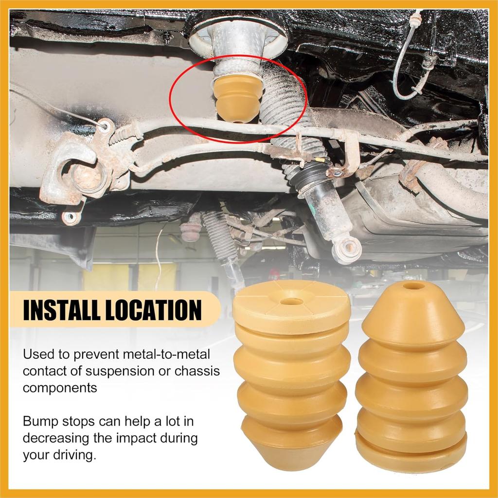 Rear Upper Bump Stop Axle Jounce Bumpers Fit for Jeep Liberty 2002-2007 2.4L 2.8L 3.7L Replacement 52088705AB 2Pcs Replacement