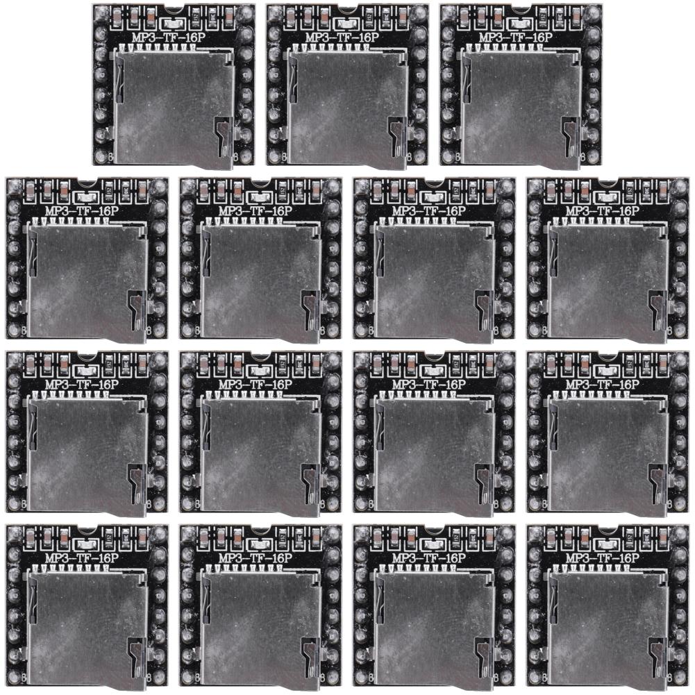 DFPlayer Mini MP3 Player Modul TF-Karte U-Disk Mini MP3 DF Player Audio Sprachmodul IO/Serielle Schnittstelle/AD MP3-TF-16P für Arduino