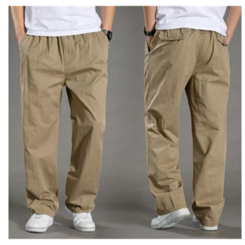 

Men s Casual Loose Fit Cargo Pants in Olive Green, Black, Dark Grey, and Khaki 6XL хакі