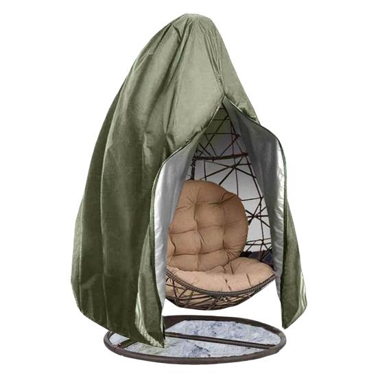 Terrasse Eggstol Trekk med Glidelås Vanntett UV-bestandig Snøringdesign Værbestandig Utendørs Flettet Egg Huskesettrekk