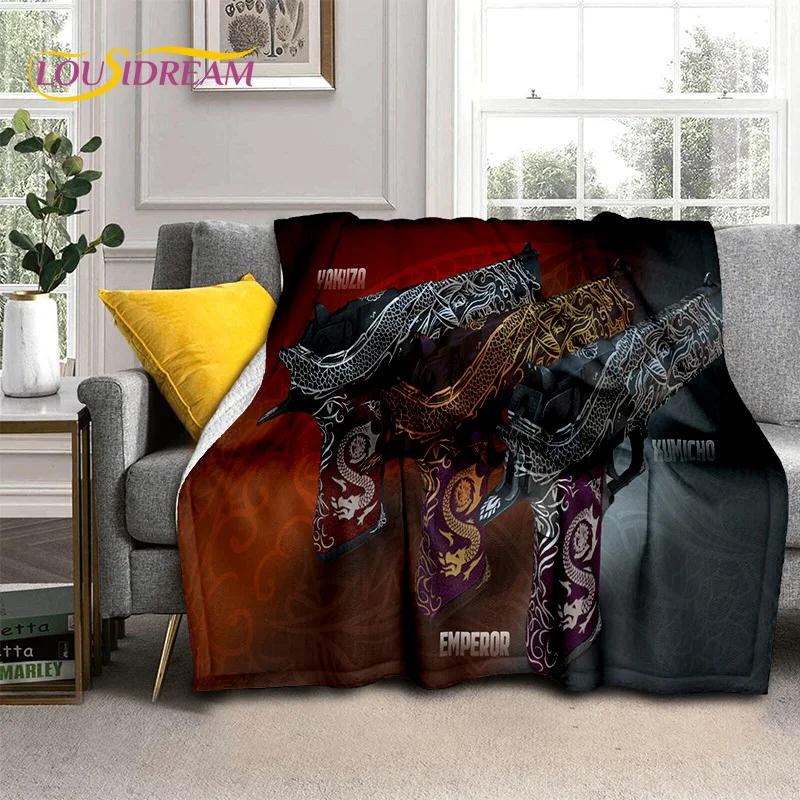 Rifle Pistol Cartridge USP,AK,AWP,M4,3D Gun Knife Blanket,Soft Throw Blanket for Home Bedroom Bed Sofa Picnic Cover Blanket Kids