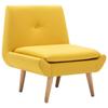 VidaXL Fauteuil sans Accoudoirs Revêtement Tissu Jaune Chaise Canapé de Salon 246986