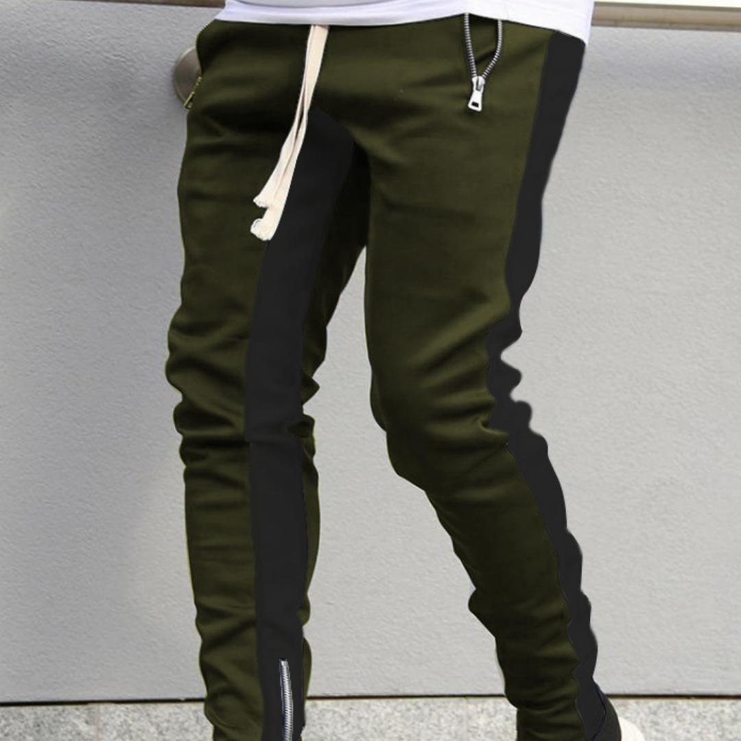 

Новые брюки на шнурке, спортивные брюки на молнии с двойным карманом, модные мужские полосатые брюки XXXL