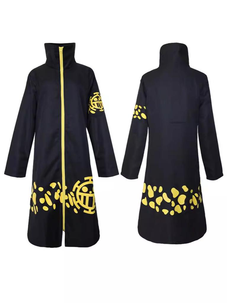 Trafalgar Law Cosplay Costume - One Piece 2 Years Later Cloak Cape for Halloween Party, Anime Role Play Outfit
