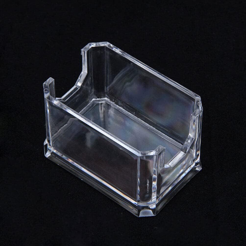 2 Pcs Clear Acrylic Storage Box, Multifunction Pen Holder, Countertop Business Card Rack