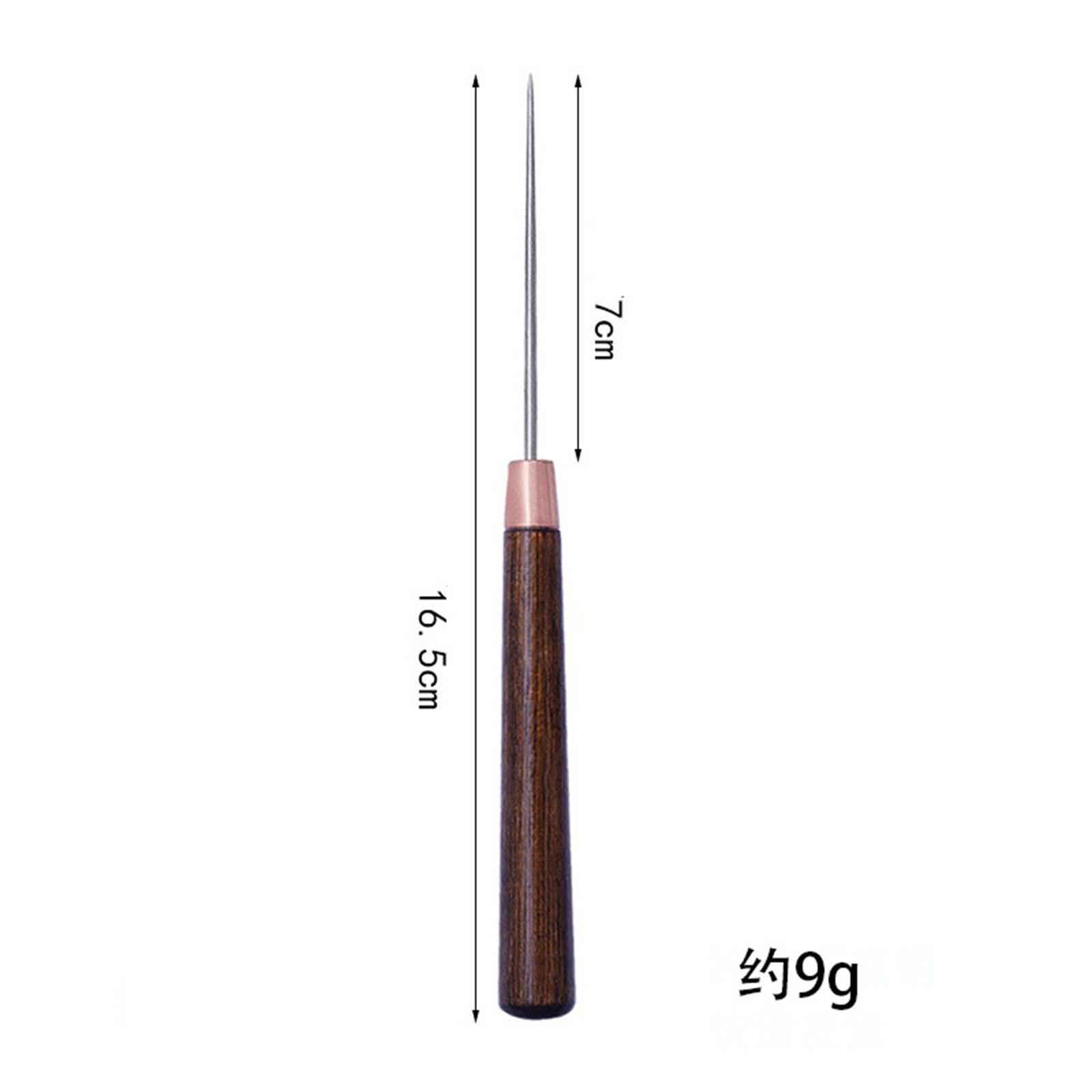

DIY handmade leather tools, round hole gourd wood handle , can drill thousands of holes, positioning punching, one size