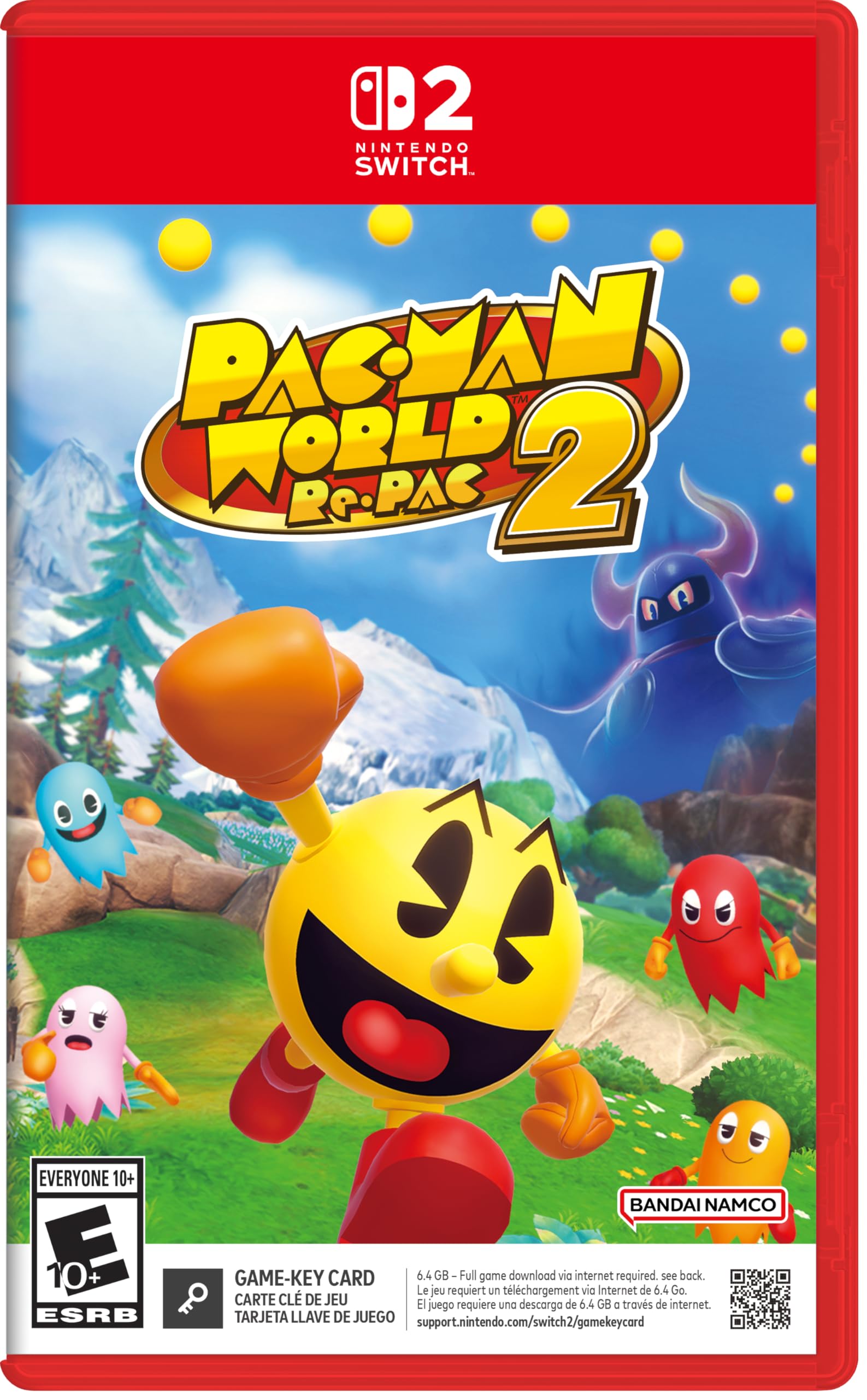 

Мир 2 Север Switch 2 PAC-MAN RE-PAC (Карта с игровым ключом) (Импорт Америка) – красный