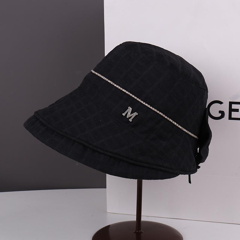 Spring New Letter Fisherman Hat Children Wide Brim Sunshade Sunscreen Hat Showing Face Small Leisure Beach Basin Hat