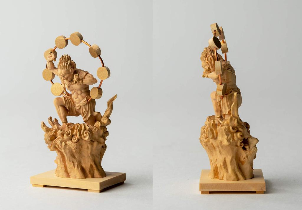 Tiny Buddha Raijin Carving Buddha Statue Buddha Statue World Raijin (Wooden Boxwood)_Wood (GSB