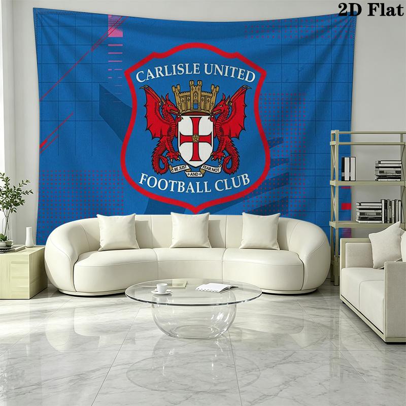 Carlisle United Wall Tapestry Aesthetic Wall Hanging Printed Fabric Blanket Decorative Tapestries for Bedroom Living Room Home Decor