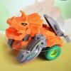 Dinosaur Toy Car Lovely Cartoon Tricerosaurus Battery Free Inertia Drive Forward Vehicle Toy Funny Dinosaur Transforming Children Toy Car
