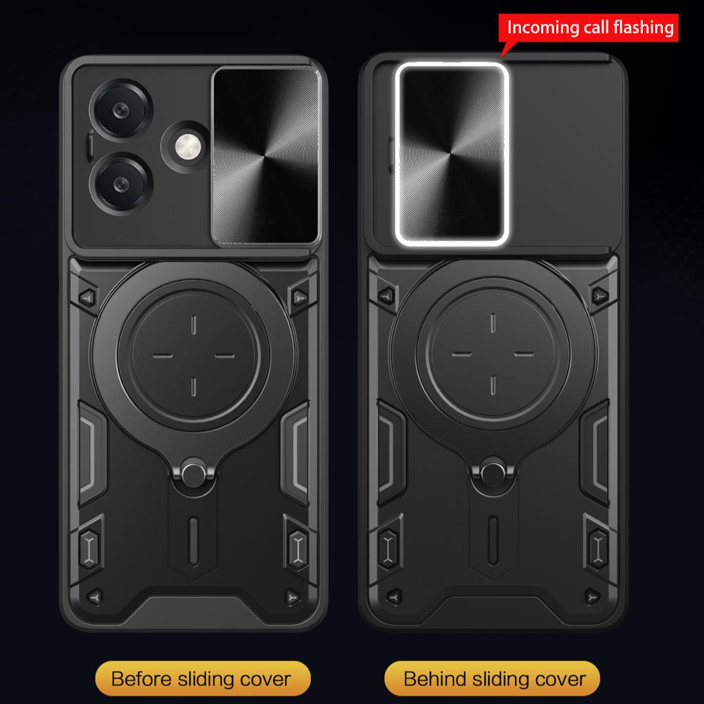 Protective Cover For OPPO A40 A40M A60 A80 5G A3 Pro A3x Case Ring Stand Holder Lens Protection Shockproof Fundas Coque Capa