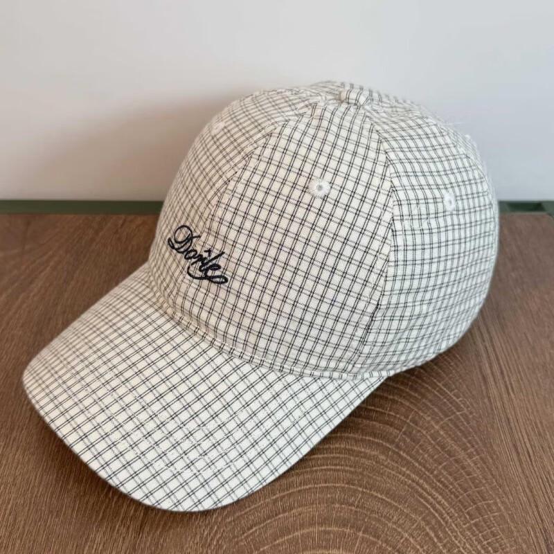 OEING Embroidered Plaid Soft-Top Baseball Cap