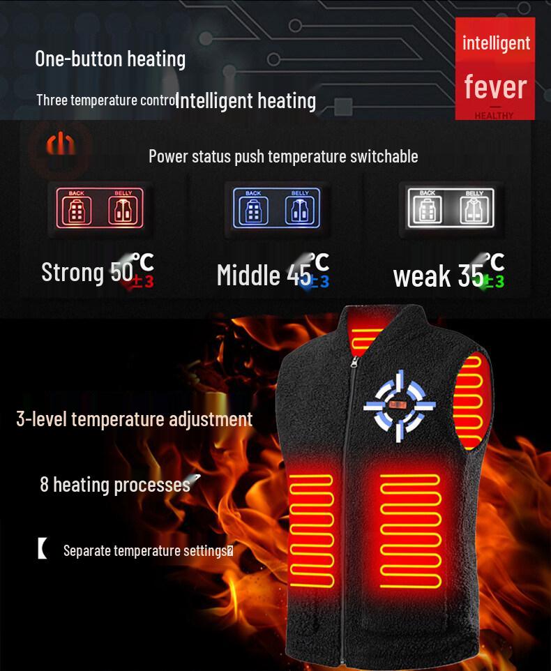 Men's Smart Heated Vest with USB - Thickened Electric Heating for Extra Warmth